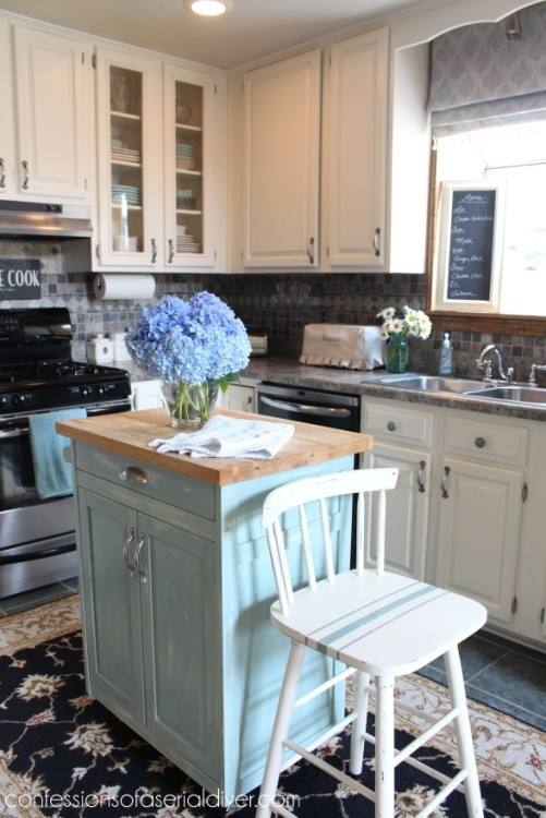 Kitchen Cabinet Makeover with Chalk Paint artsychicksrule