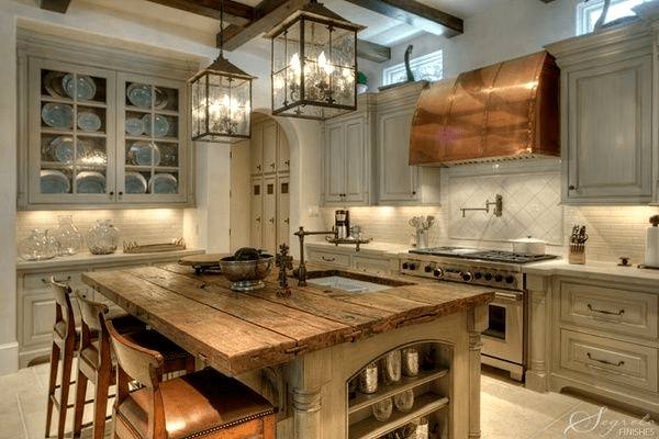 wood oven hood kitchen